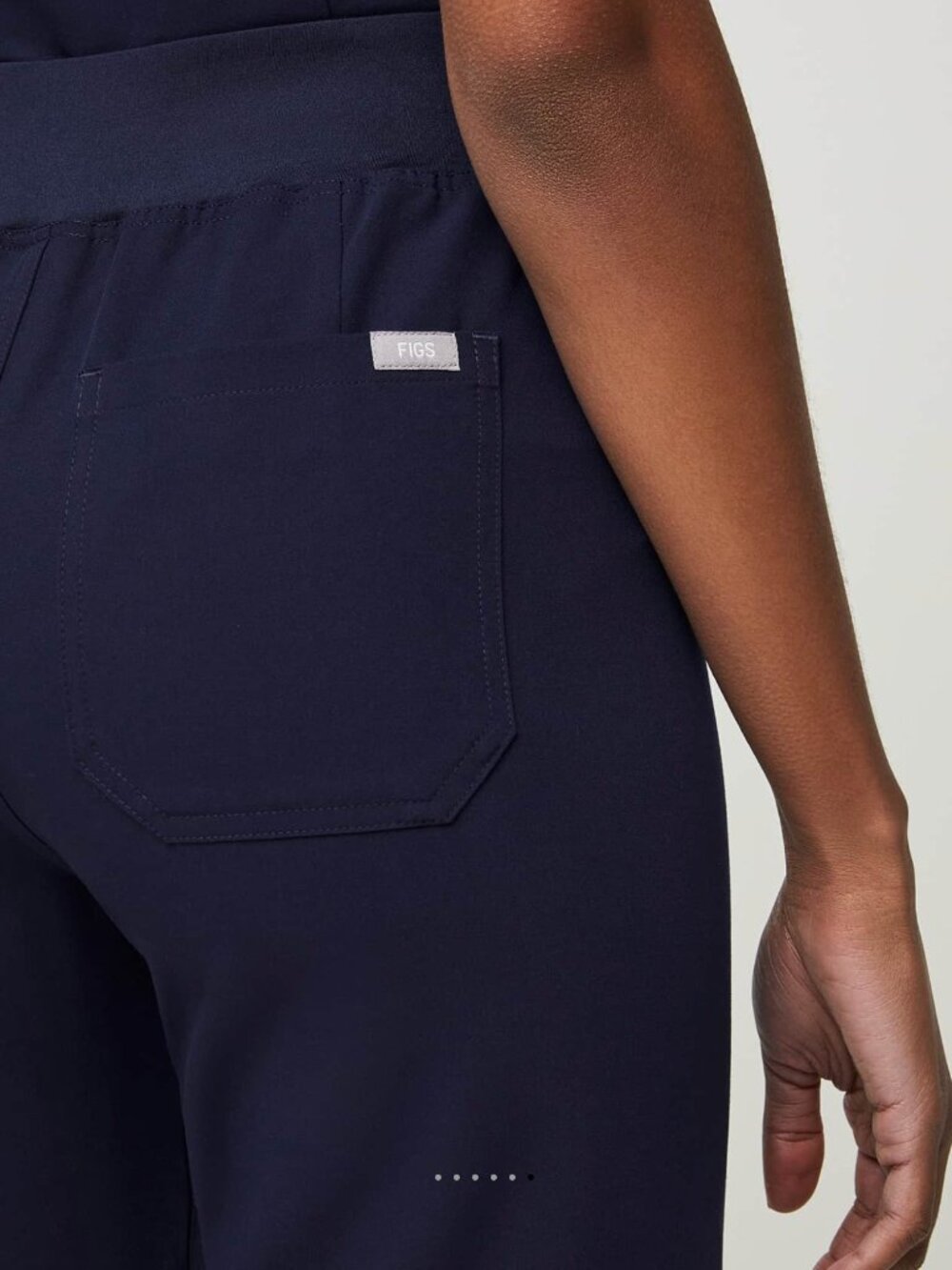 FIGS Navy Straight-Leg Scrub Pants with Drawstring Waist - Picture 5 of 10